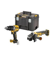 Pack 2 outils 18V Perceuse-visseuse à percussion DCD805N + Meuleuse Ø125 mm DCG405N DEWALT