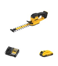 Taille haie 18V 20 cm DCMHT520N-XJ + 1 batterie 18V 2 Ah + chargeur DCB1104-QW DEWALT