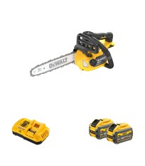 Tronçonneuse d'élagage 54V 30 cm DCMCST632N-XJ + 2 batteries 54V 9 Ah + 1 chargeur DCB118-QW DEWALT