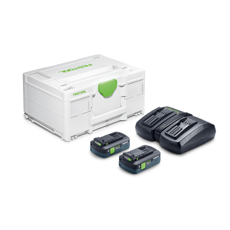 Set Énergie 18V 2 Batteries 4 Ah BP 18 TBX 4 C-ASI + TCL 6 DUO  FESTOOL