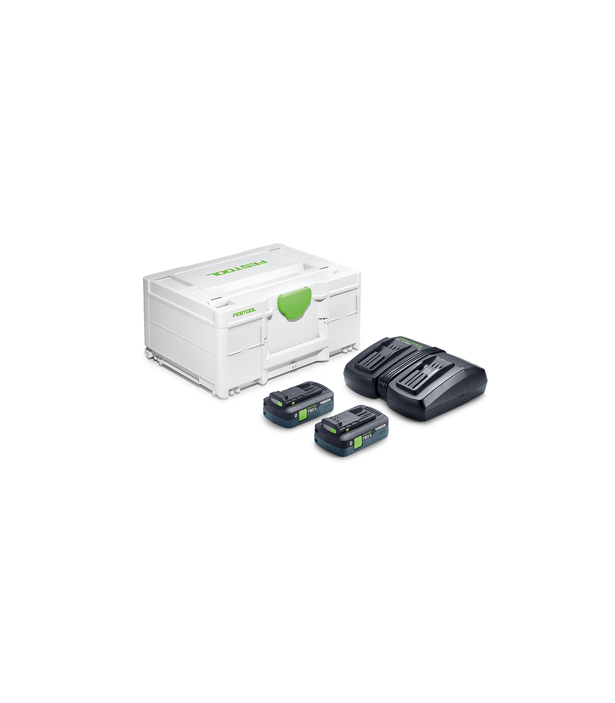 Set Énergie 18V 2 Batteries 4 Ah BP 18 TBX 4 C-ASI + TCL 6 DUO  FESTOOL