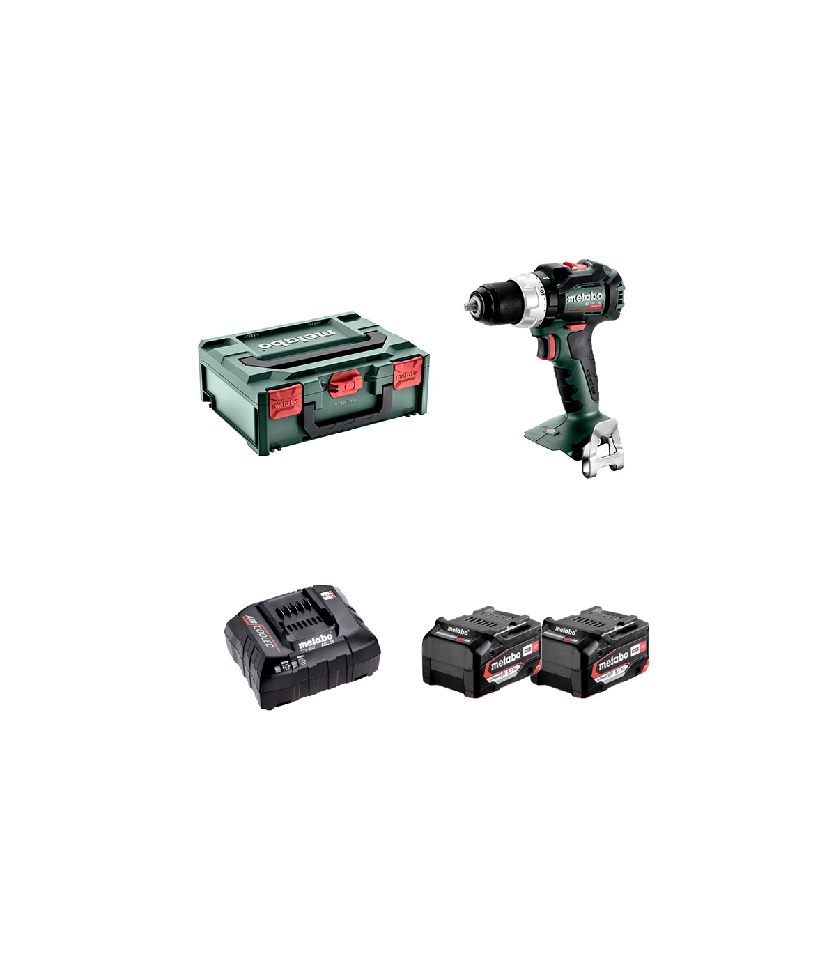 Perceuse-visseuse BS 18 LT BL + 2 batteries 18V 5,2 Ah + Chargeur rapide ASC 55 METABO