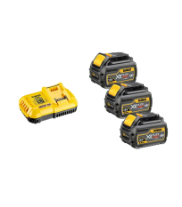 Pack 3 batteries 18-54V Flexvolt 6-2 Ah + Chargeur DCB118 DEWALT