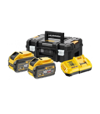 Pack 2 batteries 18-54V Flexvolt 12-4 Ah + Chargeur DCB118 DEWALT