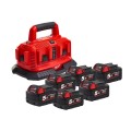 Pack 6 batteries 18V 5 Ah M18 B5 + Chargeur 14/18V M1418 C6 MILWAUKEE
