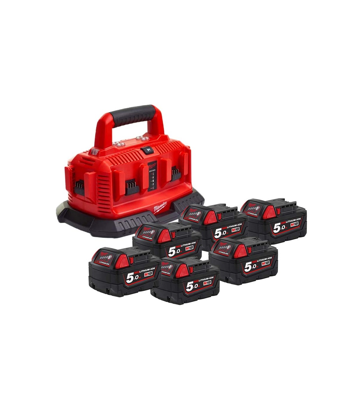 Pack 6 batteries 18V 5 Ah M18 B5 + Chargeur 14/18V M1418 C6 MILWAUKEE