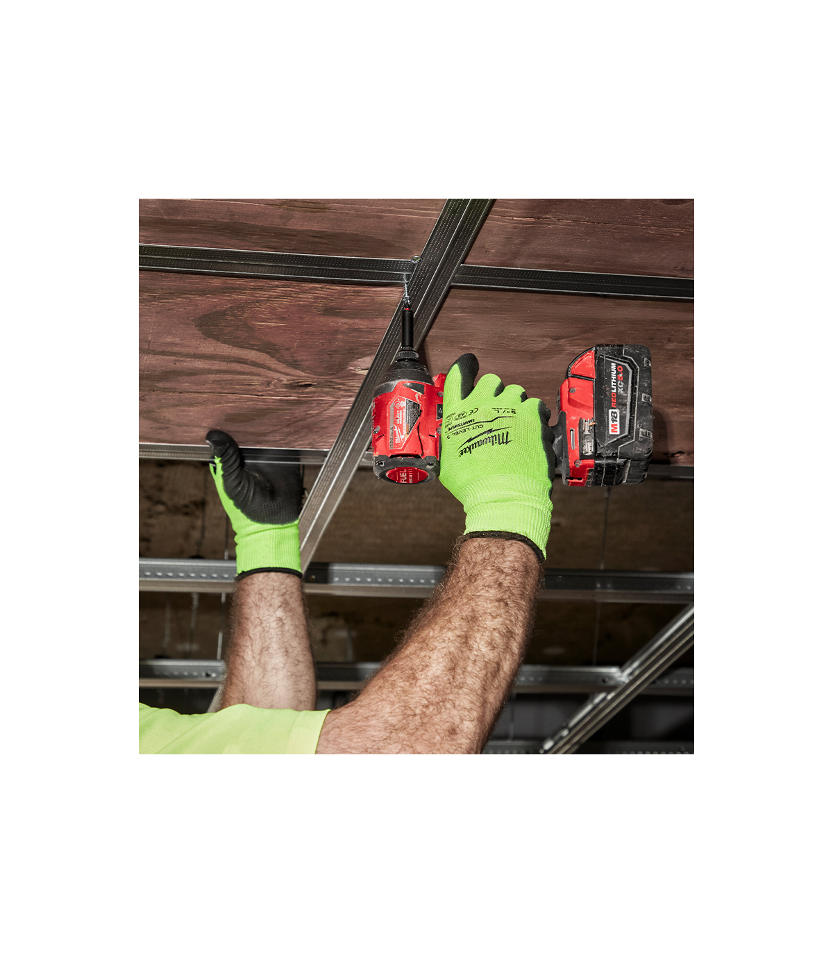 Gants haute-visibilité anti-coupure C MILWAUKEE