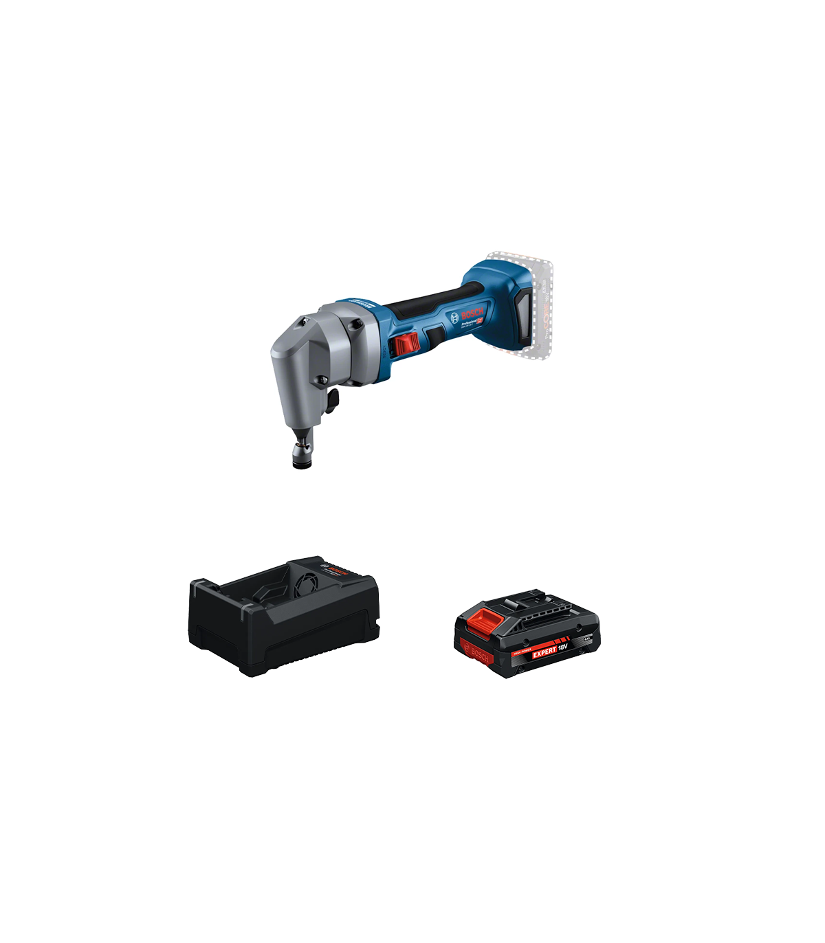 Grignoteuse sans fil GNA 18V-16 E + 1 Batterie EXPERT 4 Ah + 1 Chargeur GAL 12V/18V-80 BOSCH
