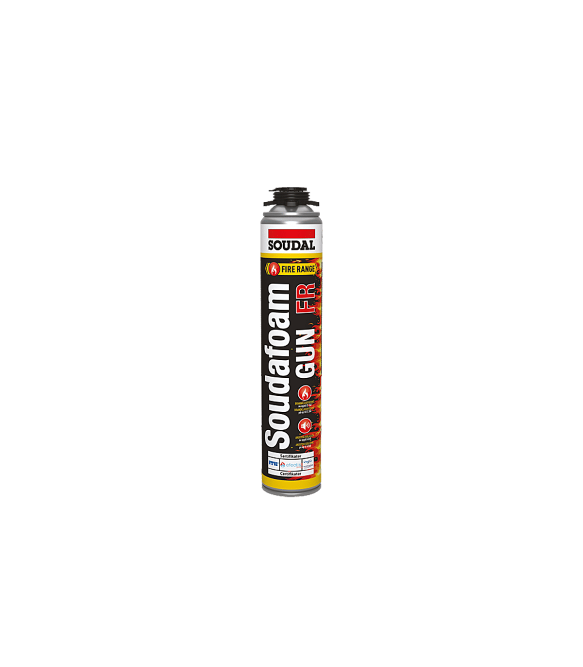Mousse PU expansive coupe-feu Soudafoam FR HY Gun 750ml SOUDAL