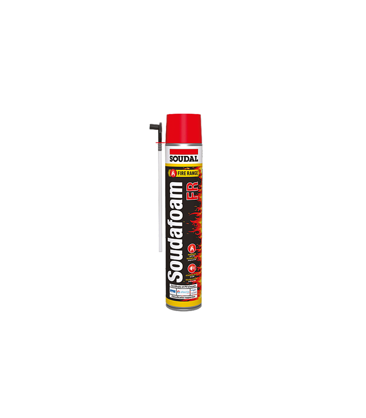 Mousse PU expansive coupe-feu Soudafoam FR HY 750ml SOUDAL