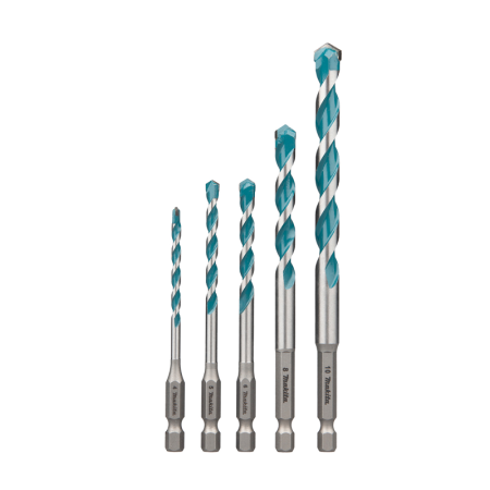 Coffret de 5 forets Multi-matériaux HEXA 1/4" MAKITA
