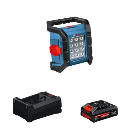 Lampe GLI 18V-1200 C + 1 Batterie EXPERT 4 Ah + 1 Chargeur GAL 12V/18V-80 BOSCH