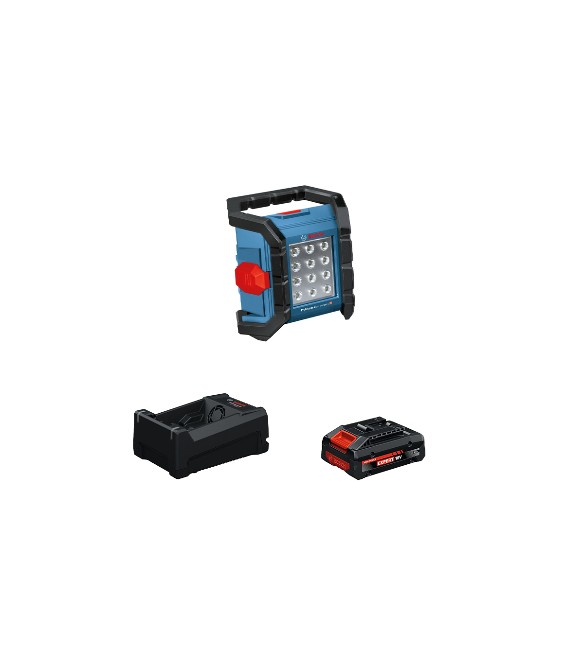 Lampe GLI 18V-1200 C + 1 Batterie EXPERT 4 Ah + 1 Chargeur GAL 12V/18V-80 BOSCH