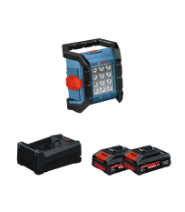 Projecteur de chantier GLI 18V-1500 + 2 Batteries EXPERT 4 Ah + 1 Chargeur GAL 12V/18V-80 BOSCH