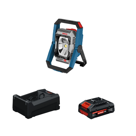 Projecteur de chantier GLI 18V-2200 C + 1 Batterie EXPERT 4 Ah + 1 Chargeur GAL 12V/18V-80 BOSCH