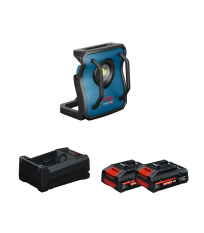 Projecteur de chantier GLI 18V-4000 C + 2 Batteries EXPERT 4 Ah + 1 Chargeur GAL 12V/18V-80 BOSCH