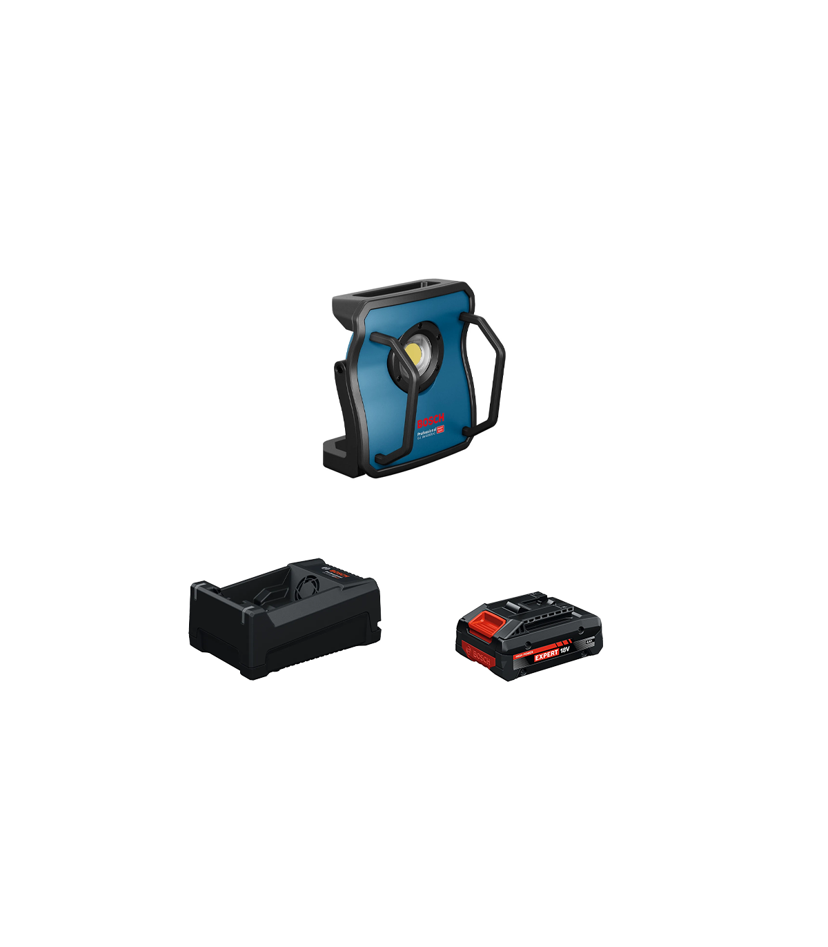 Lampe GLI 18V-10000 C + 1 Batterie EXPERT 4 Ah + 1 Chargeur GAL 12V/18V-80 BOSCH