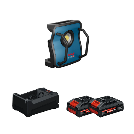 Lampe GLI 18V-10000 C + 2 Batteries EXPERT 4 Ah + 1 Chargeur GAL 12V/18V-80 BOSCH