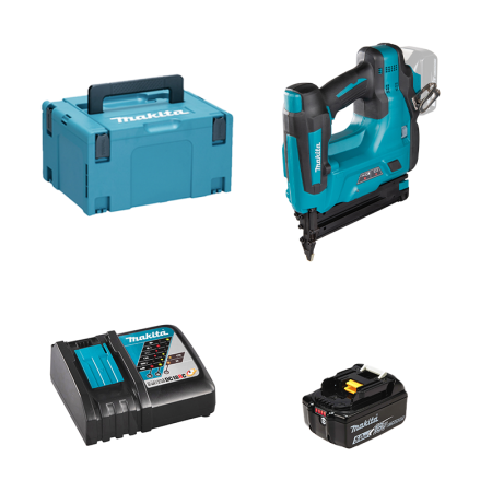 Cloueur 18V DBN500ZJ + 1 batterie BL1850B 18V 5 Ah + chargeur rapide DC18RC MAKITA