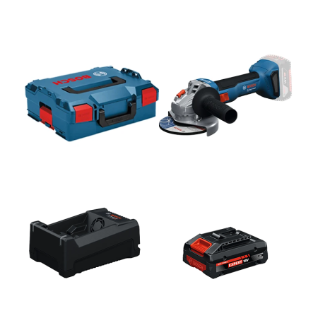 Meuleuse Ø125 mm GWS 18V-8 + 1 Batterie EXPERT 4 Ah + 1 Chargeur GAL 12V/18V-80 BOSCH