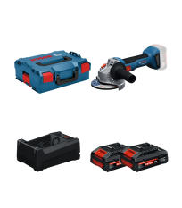 Meuleuse Ø125 mm GWS 18V-8 + 2 Batteries EXPERT 4 Ah + 1 Chargeur GAL 12V/18V-80 BOSCH