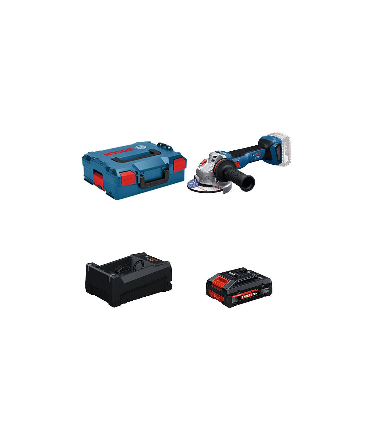 Meuleuse Ø125 mm GWS 18V-11 S + 1 Batterie EXPERT 4 Ah + 1 Chargeur GAL 12V/18V-80 BOSCH
