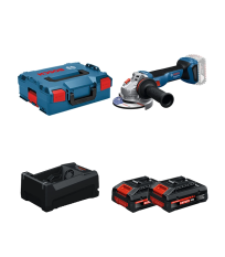 Meuleuse Ø125 mm GWS 18V-11 S + 2 Batteries EXPERT 4 Ah + 1 Chargeur GAL 12V/18V-80 BOSCH