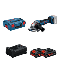 Meuleuse Ø125 mm GWS 18V-11 PS + 2 Batteries EXPERT 4 Ah + 1 Chargeur GAL 12V/18V-80 BOSCH