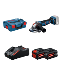 Meuleuse Ø125 mm GWS 18V-11 PS + 2 Batteries EXPERT 8 Ah + 1 Chargeur EXAL18V-160 BOSCH