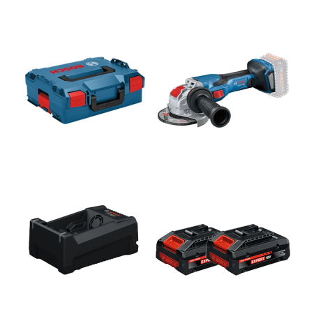 Meuleuse Ø125 mm GWX 18V-15 C + 2 Batteries EXPERT 4 Ah + 1 Chargeur GAL 12V/18V-80 BOSCH