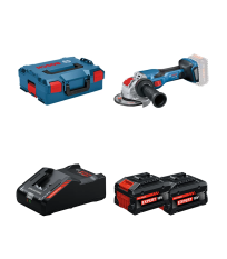 Meuleuse Ø125 mm GWX 18V-15 C + 2 Batteries EXPERT 8 Ah + 1 Chargeur EXAL18V-160 BOSCH