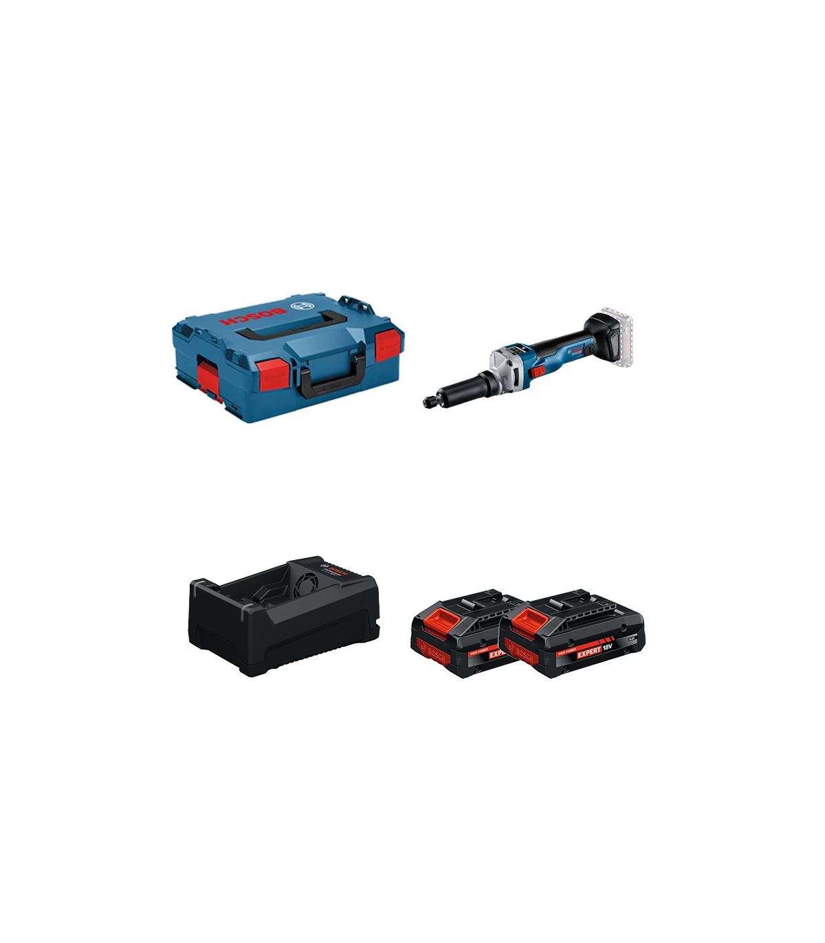 Meuleuse GGS 18V-10 SLC + 2 Batteries EXPERT 4 Ah + 1 Chargeur GAL 12V/18V-80 BOSCH