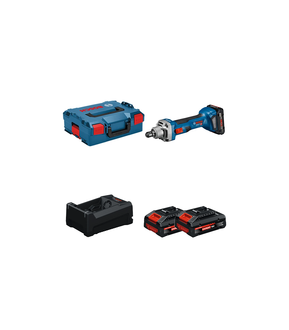 Meuleuse GGS 18 V-20 + 2 Batteries EXPERT 4 Ah + 1 Chargeur GAL 12V/18V-80 BOSCH