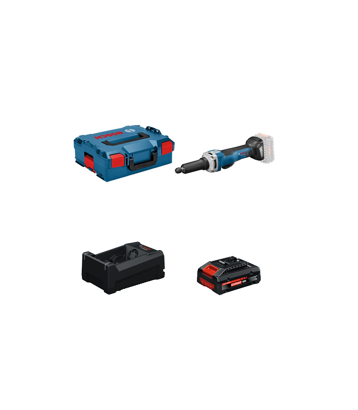 Meuleuse droite GGS 18V-23 PLC + 1 Batterie EXPERT 4 Ah + 1 Chargeur GAL 12V/18V-80 BOSCH