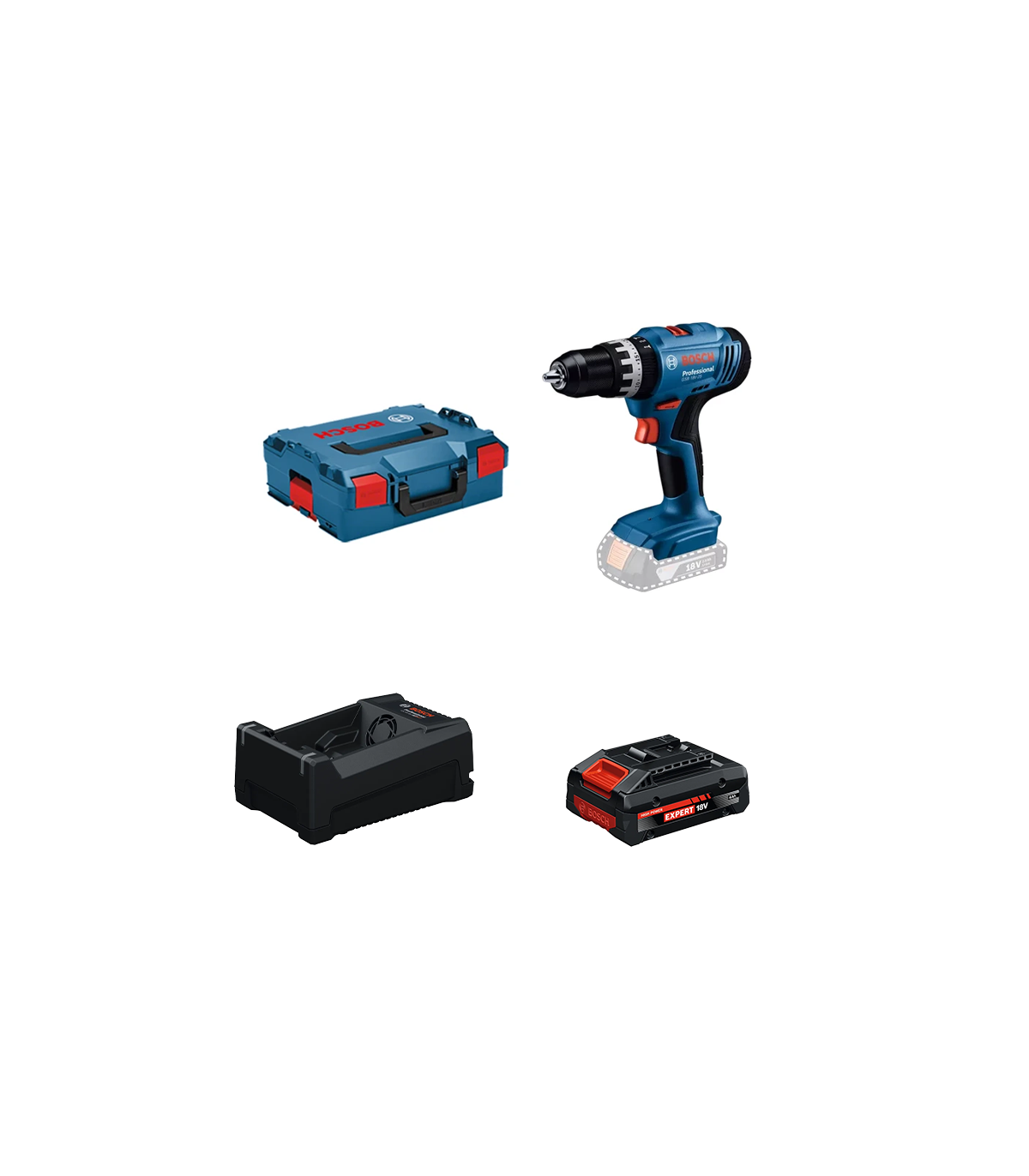 Perceuse-visseuse à percussion GSB 18V-25 + 1 Batterie EXPERT 4 Ah + 1 Chargeur GAL 12V/18V-80 BOSCH