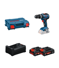 Perceuse-visseuse à percussion GSB 18V-55 + 2 Batteries EXPERT 4 Ah + 1 Chargeur GAL 12V/18V-80 BOSCH