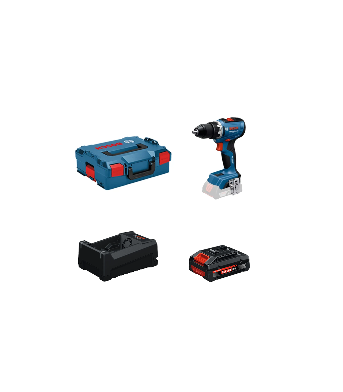 Perceuse-visseuse GSR 18V-65 + 1 Batterie EXPERT 4 Ah + 1 Chargeur GAL 12V/18V-80 BOSCH