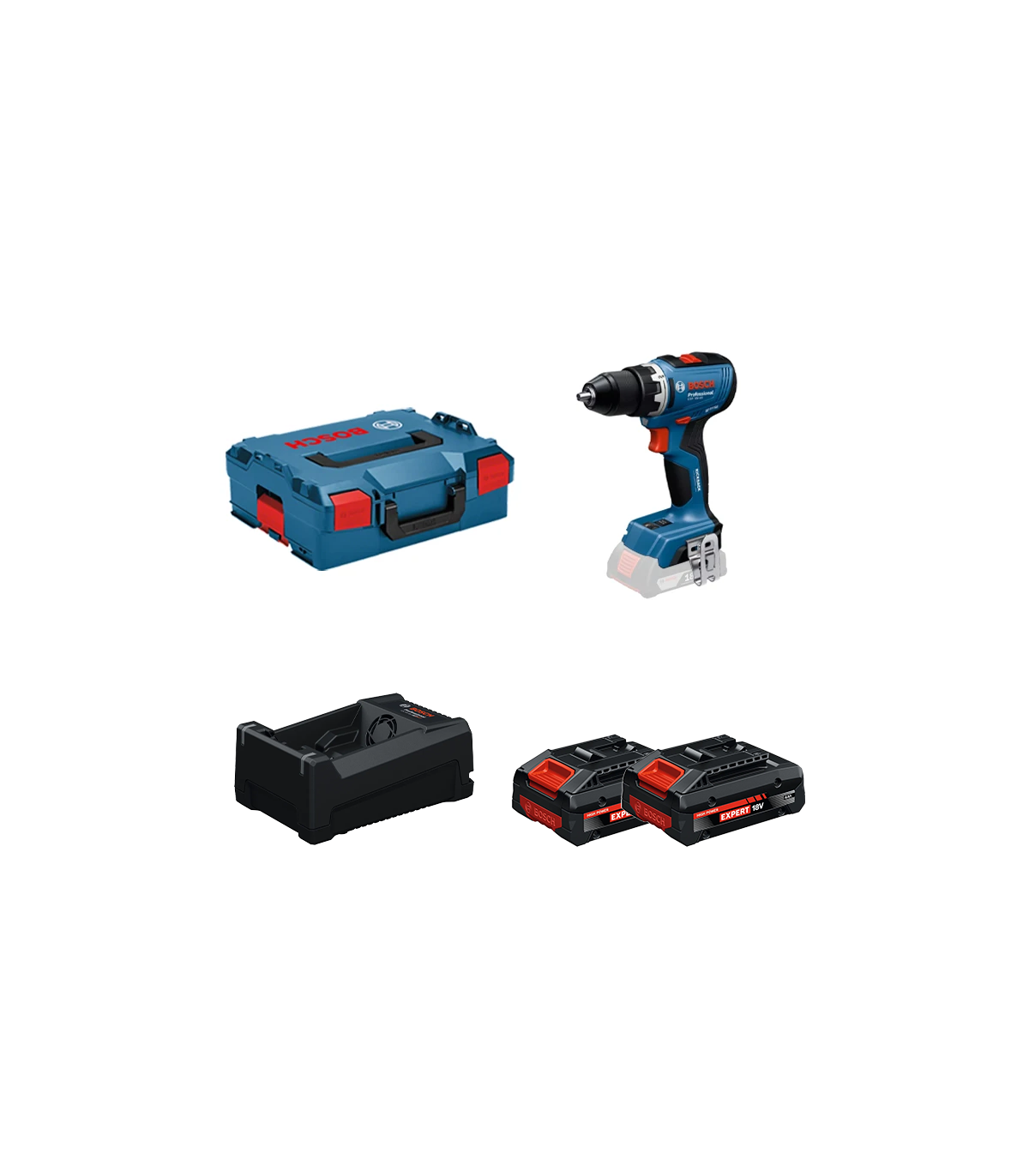 Perceuse-visseuse GSR 18V-65 + 2 Batteries EXPERT 4 Ah + 1 Chargeur GAL 12V/18V-80 BOSCH