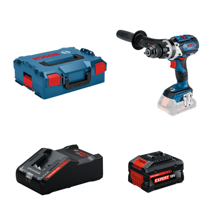Perceuse-visseuse à percussion GSB 18V-110 C + 1 Batterie EXPERT 8 Ah + 1 Chargeur EXAL18V-160 BOSCH