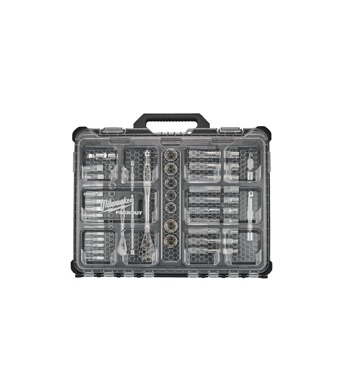 Coffret Packout 63 pièces douille et cliquets 1/2 et 1/4 MILWAUKEE