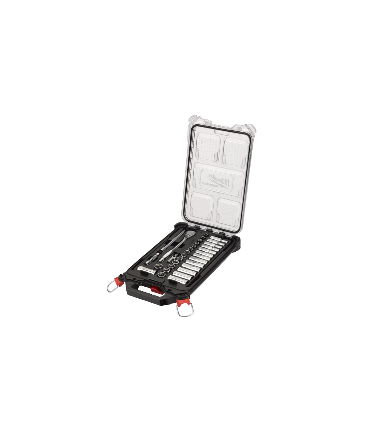 Coffret de 32 pièces clés et douilles à cliquet 3/8" PACKOUT MILWAUKEE