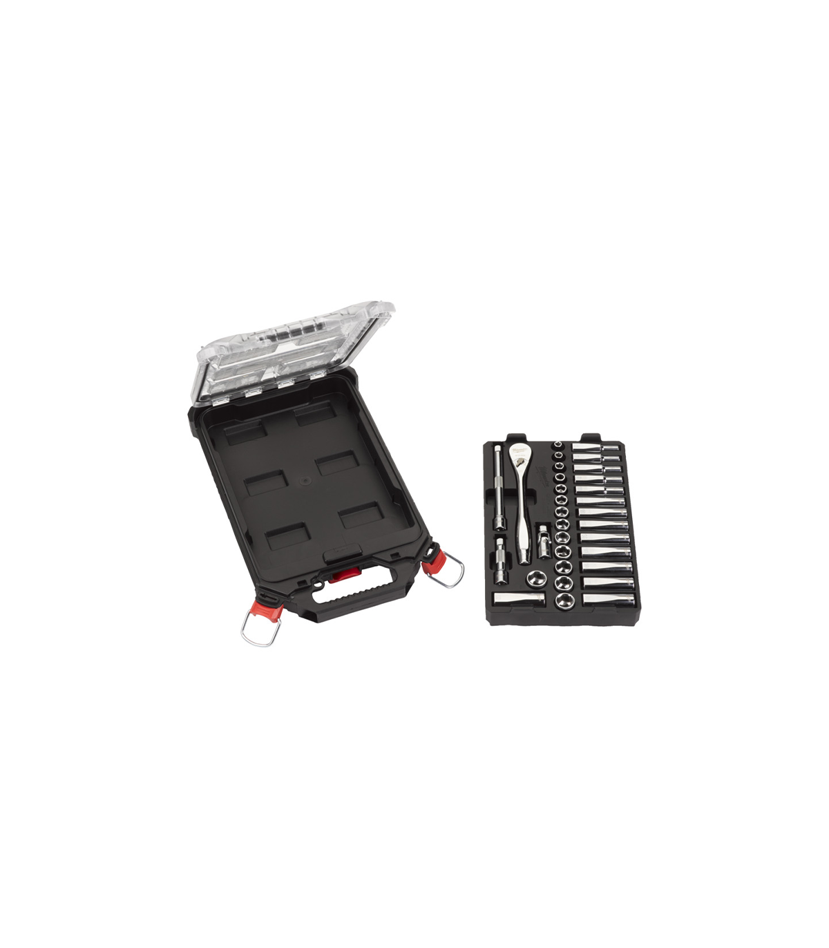 Coffret de 32 pièces clés et douilles à cliquet 3/8" PACKOUT MILWAUKEE