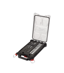 Coffret de 28 pièces clés et douilles à cliquet 1/4" PACKOUT MILWAUKEE