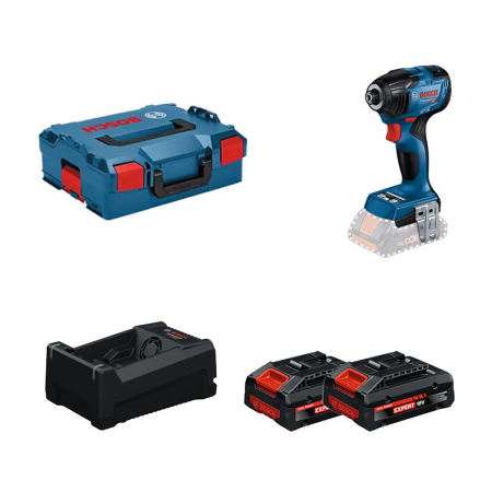 Visseuse à chocs GDR 18V-210 C + 2 Batteries EXPERT 4 Ah + 1 Chargeur GAL 12V/18V-80 BOSCH