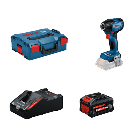 Visseuse à chocs GDR 18V-210 C + 1 Batterie EXPERT 8 Ah + 1 Chargeur EXAL18V-160 BOSCH
