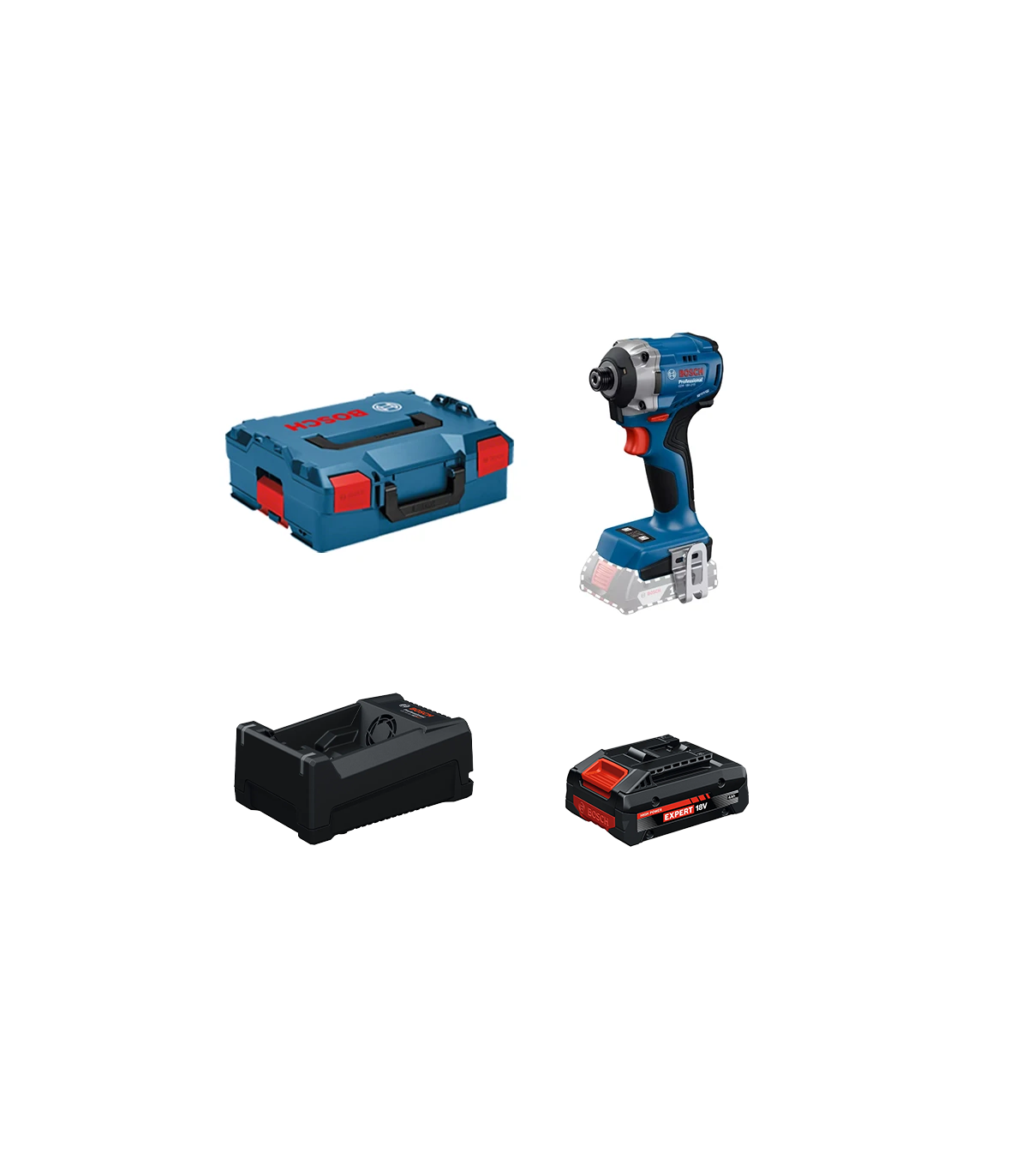 Visseuse à chocs GDR 18V-215 + 1 Batterie EXPERT 4 Ah + 1 Chargeur GAL 12V/18V-80 BOSCH