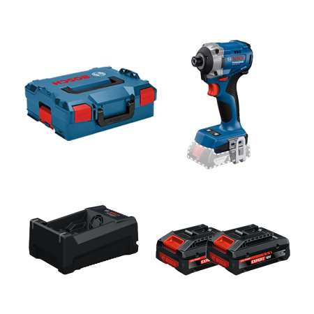 Visseuse à chocs GDR 18V-215 + 2 Batteries EXPERT 4 Ah + 1 Chargeur GAL 12V/18V-80 BOSCH