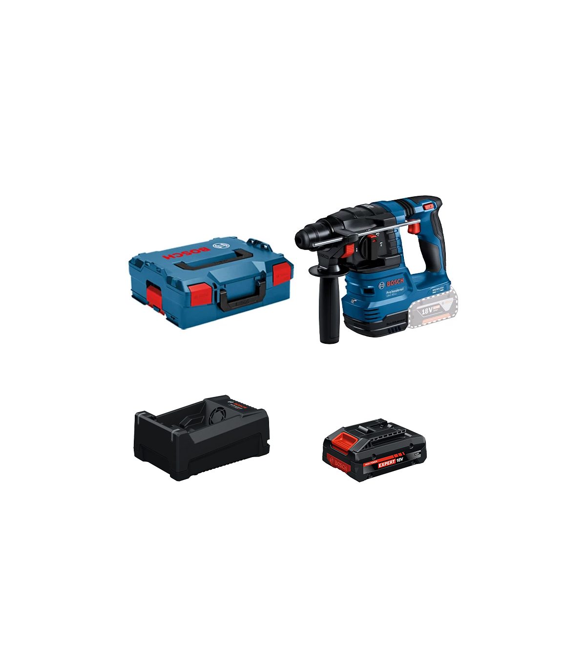Perforateur SDS-Plus GBH 18V-22 + 1 Batterie EXPERT 4 Ah + 1 Chargeur GAL 12V/18V-80 BOSCH