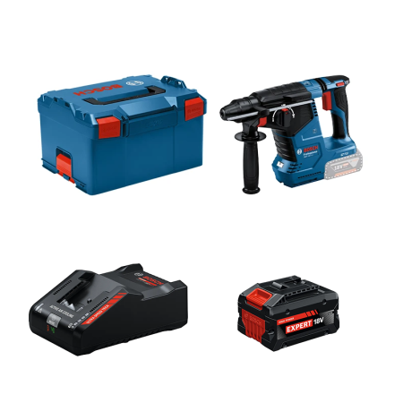 Perforateur 18V SDS Plus GBH 18V-24 C + 1 Batterie EXPERT 8 Ah + 1 Chargeur EXAL18V-160 BOSCH