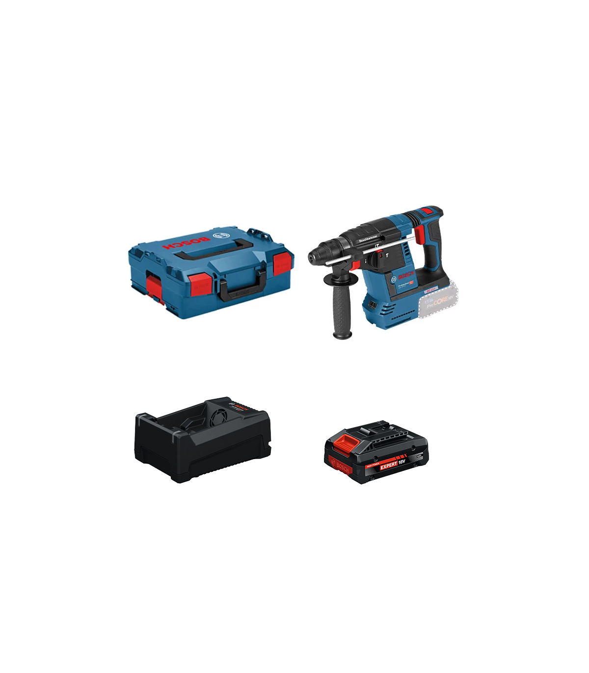 Perforateur SDS-Plus GBH 18V-26 + 1 Batterie EXPERT 4 Ah + 1 Chargeur GAL 12V/18V-80 BOSCH